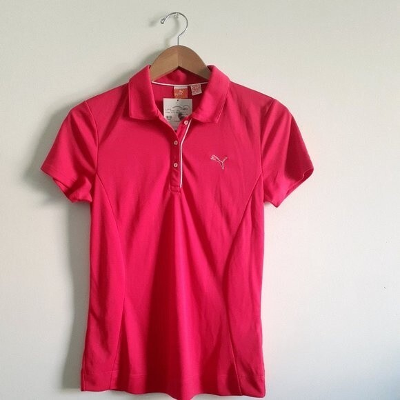 PUMA Women's Dry Cell Golf Polo Shirt Collared Virtual Pink NWT $57 Sz Small - Picture 6 of 16